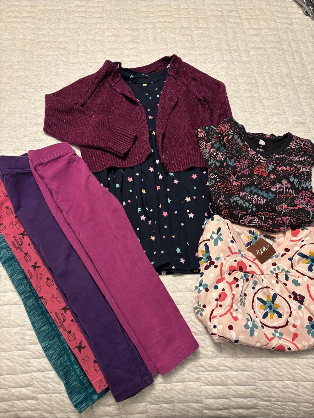 Colorful lot of size 4 kids clothes